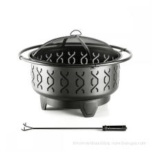 round wood burning fire pit